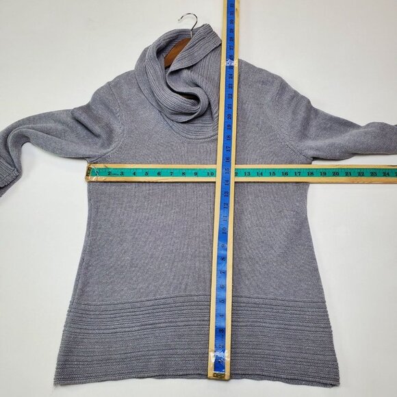 Calvin Klein Womens Cowl Neck Pullover Knit‎ Sweater Sz Medium Gray Long Sleeve - Picture 8 of 9